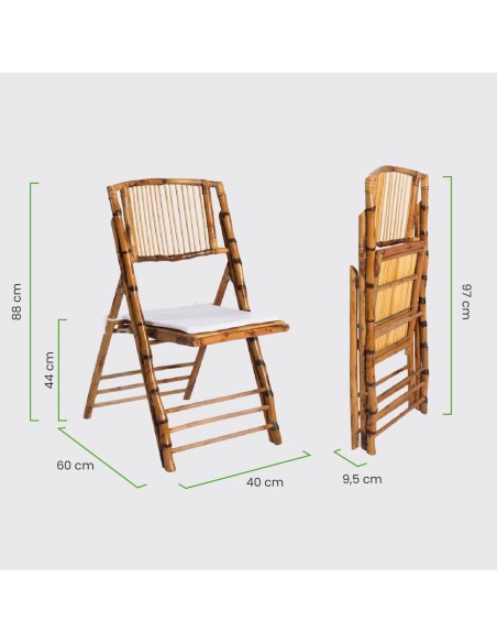 Silla Bambú Plegable