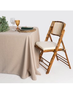 Mantel para Mesa Cuadrada Hilo Rústico