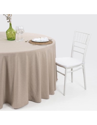 Toalha de Mesa Redonda Fio Rústico