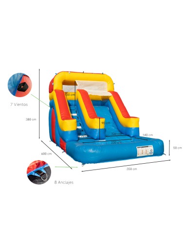 Tobogã Aquático Inflável 6x3,5 m