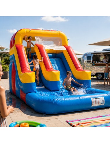Tobogán acuático inflable 6x3,5m