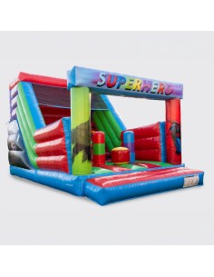 Castillo hinchable tobogán 7x5 Superhéroes