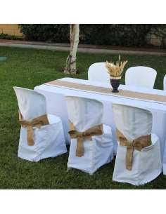 Lazo yute con mesa mantel estampado 2