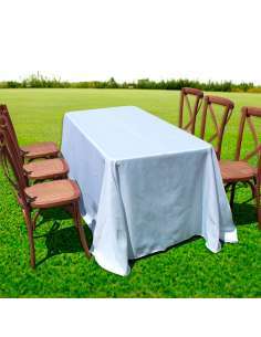 Toalha mesa retangular de fio rústico ocasião 2