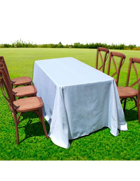 Toalha mesa retangular de fio rústico ocasião