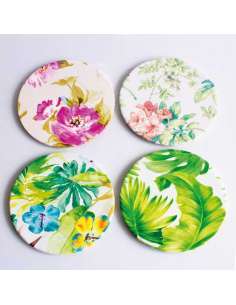 Capa estampada para prato de servir de madeira