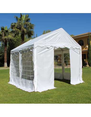 Carpa para fiestas 3x3 Vista frontal y lateral