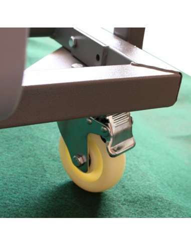 Carro para mesas, detalle rueda