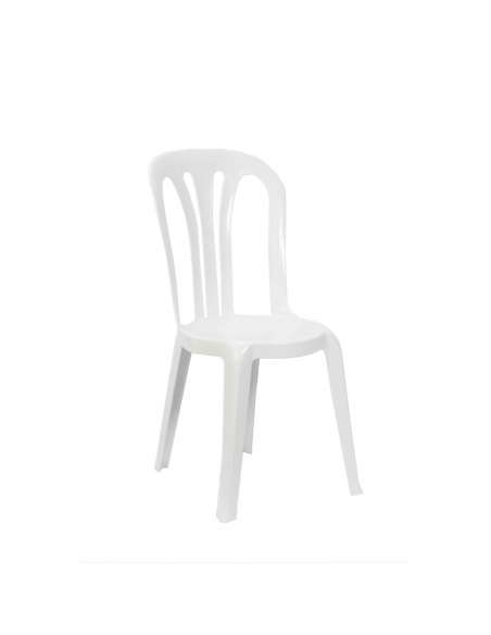 Silla garrocha vista lateral Silla Garrotxa PVC resistente sin brazos