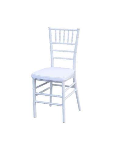 Cadeira Palillería Branca reforçada com Almofada