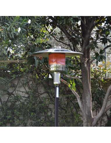 Estufa tipo seta encendida