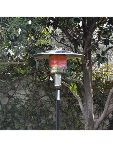 Estufa tipo seta encendida