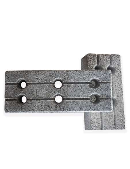 Bloque base de hormigón para vallas de obra, vista desde arriba