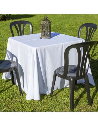 Toalha Lisa em Tecido Stretch para Mesa Quadrada