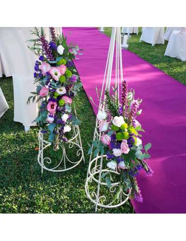 Montaje boda con moqueta color violeta