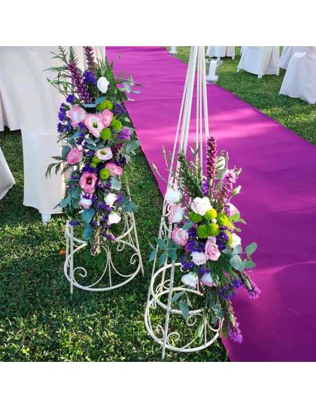 Montaje boda con moqueta color violeta