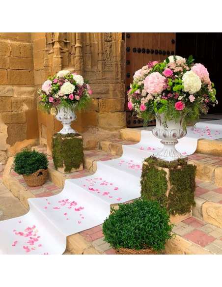 Moqueta blanca en boda