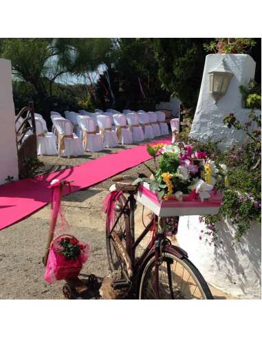 Moqueta rosa fucsia en boda