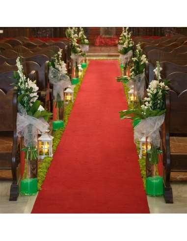 Moqueta ferial color rojo enlace