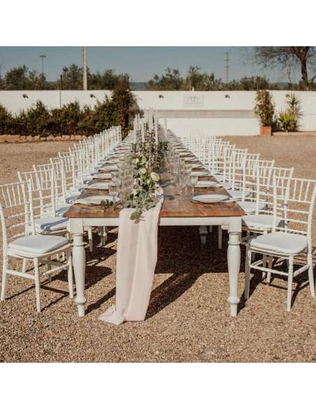 Mesa rústica rectangular