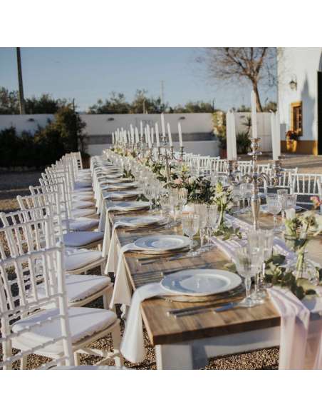 Mesa rústica rectangular