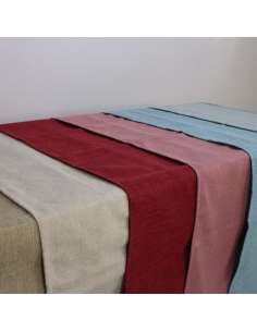 Caminos de mesa en tela de Hilo Rústico con todos los colores disponibles.