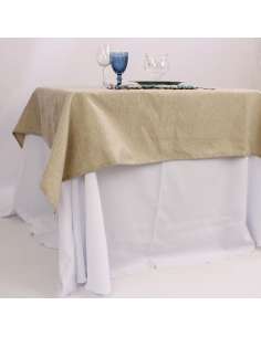 Cubremantel en hilo rústico para mesa de 87