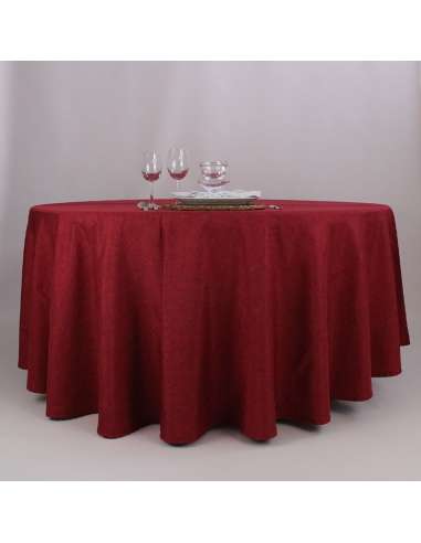 Toalha mesa redonda em tecido de Fio Rústico