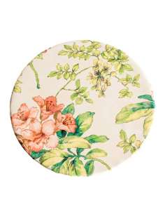 Prato de servir de madeira com tampa estampada Toscana