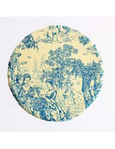 Bajoplato de Madera con Funda Estilo Cartujano Verde