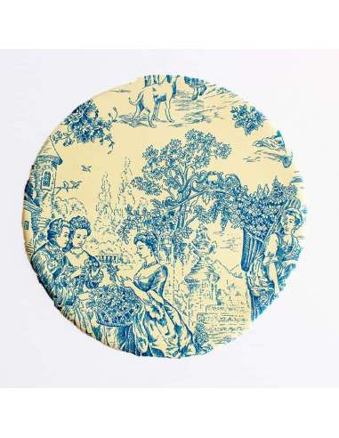 Prato de servir de madeira com tampa estilo cartuxo verde