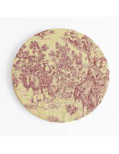 Bajoplato de Madera con Funda Estilo Cartujano Verde 2