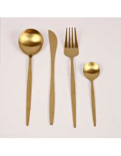 Talheres ouro mate Elegant Ouira 2