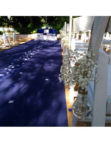 Moqueta azul oscuro en boda