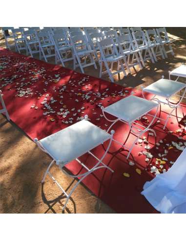 Moqueta burdeos en boda