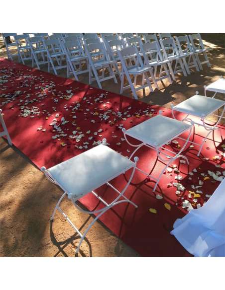 Moqueta burdeos en boda