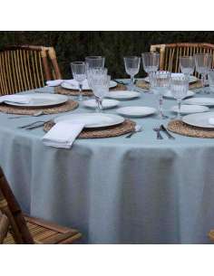 Toalha de Mesa Redonda Fio Rústico