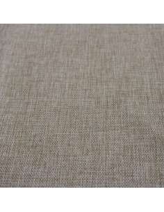 Mesa montada con mantel hilo rústico color Volga 2