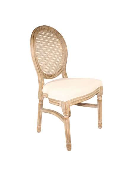 Silla Luis XVI con ratán