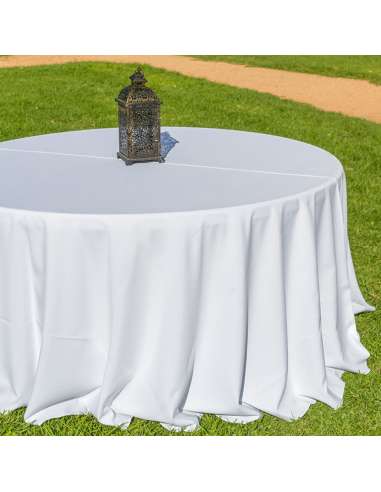 Toalha de mesa redonda em tecido Strech