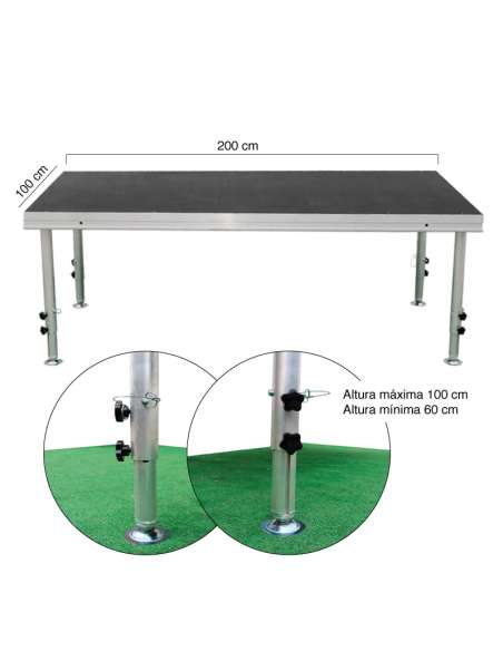 Escenario Modular 200x100 cm