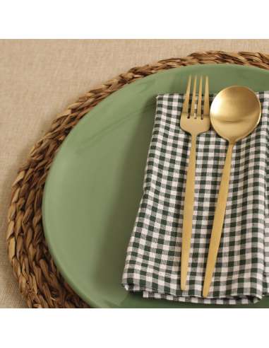 Cubiertos Dorados Mate Elegant Ouira