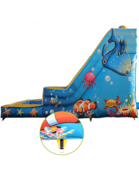 Tobogã Aquático Inflável Mundo Marinho