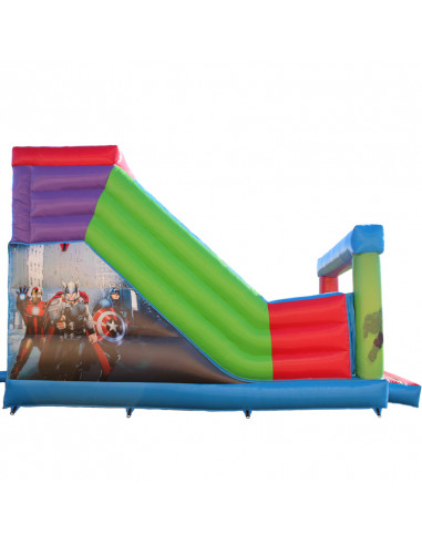 Castillo hinchable tobogán 7x5 Superhéroes
