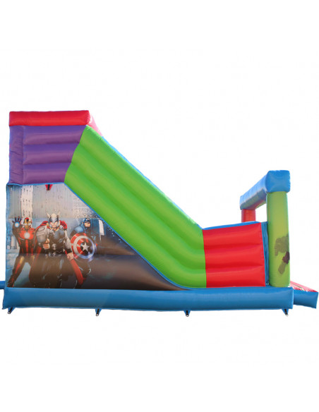 Castillo hinchable tobogán 7x5 Superhéroes