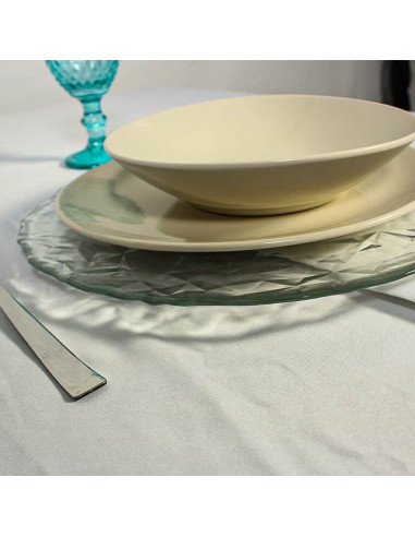 Bajo plato de Cristal Diamond visto en montaje detalle