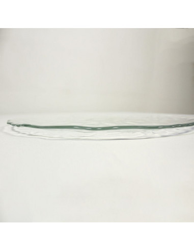 Bajo plato de Cristal Diamond vista de perfil