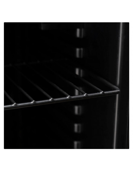 Refrigerador con puerta cristal de 80 L., detalle interior, rejillas.