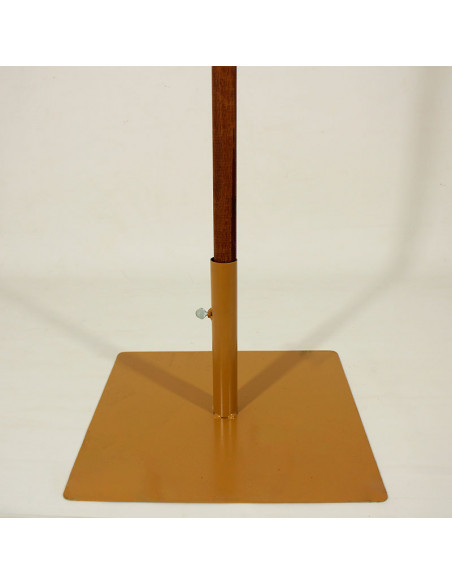 Sombrilla Balinesa en tela y madera con base