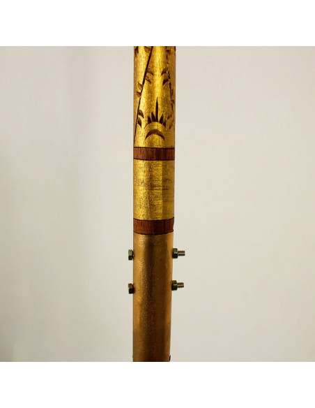 Sombrilla Balinesa en tela y madera con base